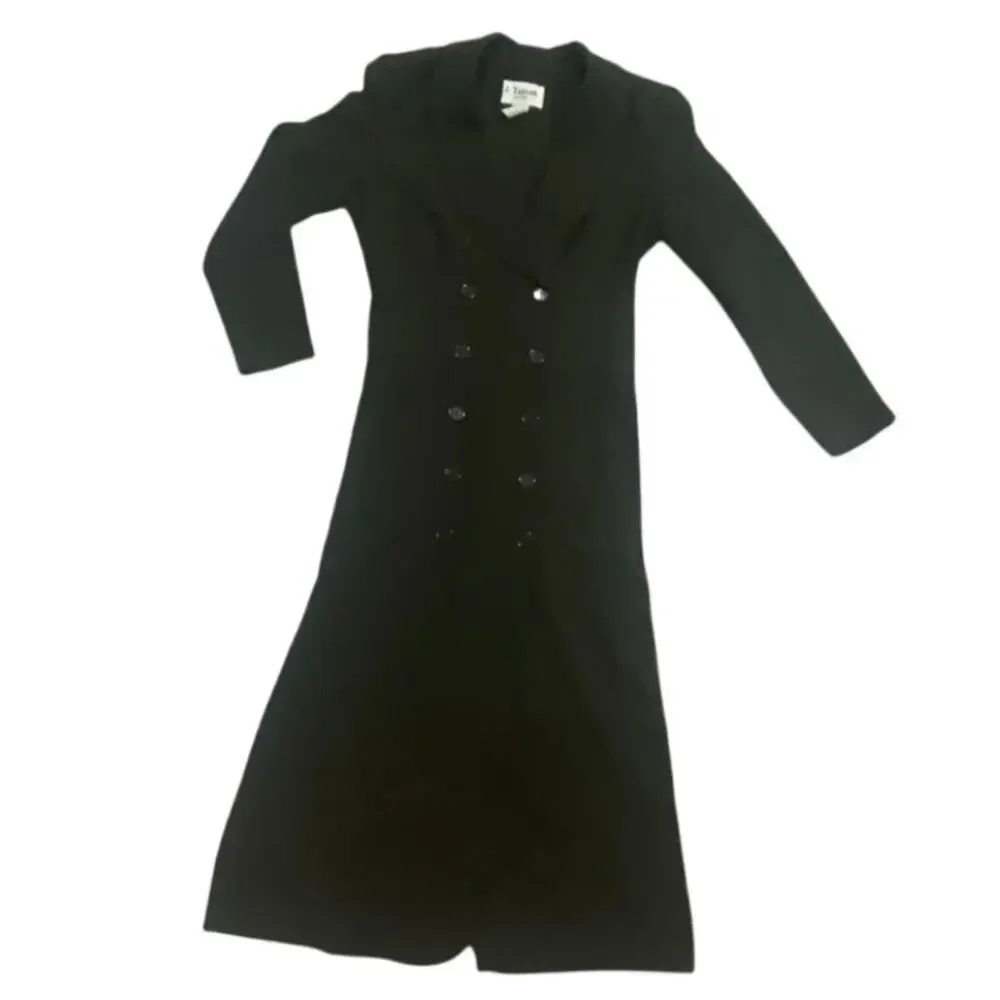 J. Taylor New York Olive Green Double Breasted Blazer Dress Long Sleeve Midi